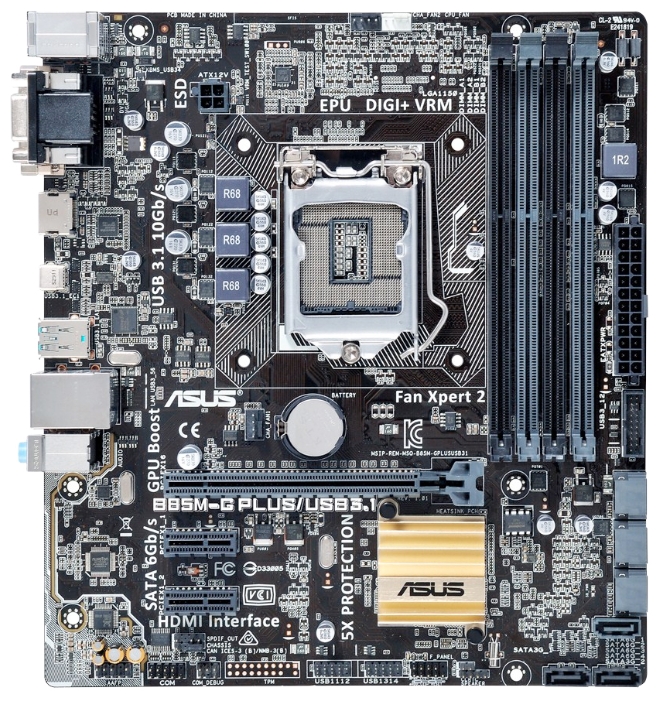 Motherboard specification ASUS B85M-G PLUS/USB 3.1