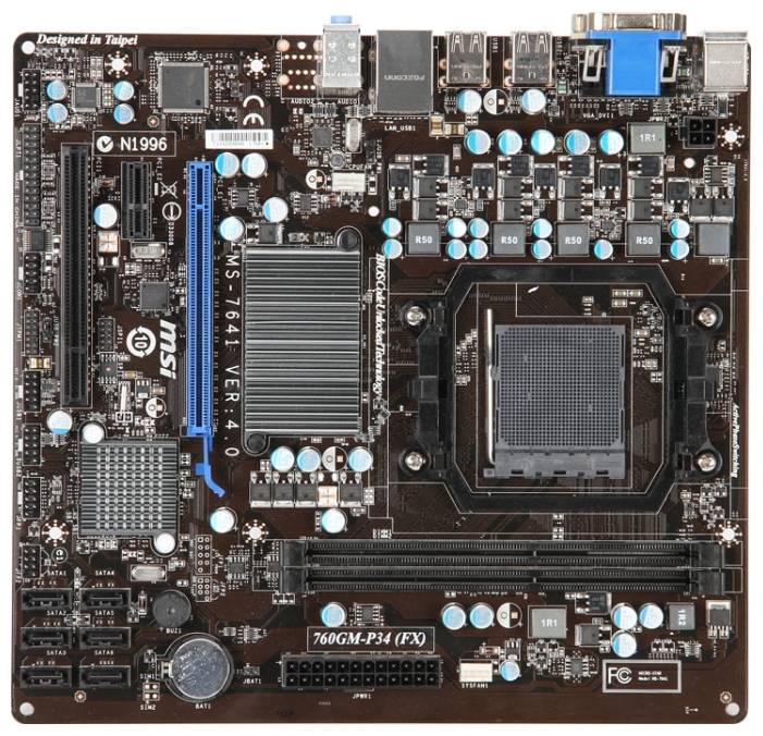 Motherboard specification MSI 760GM-P34 (FX)