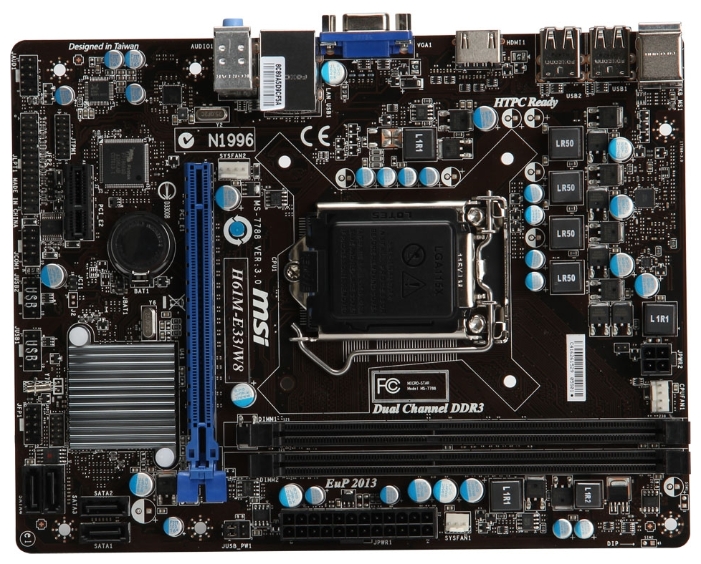 Motherboard specification MSI H61M-P20/W8