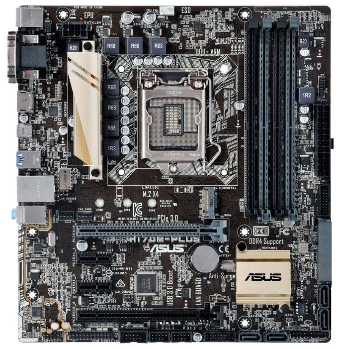 Asus h170m plus совместимость