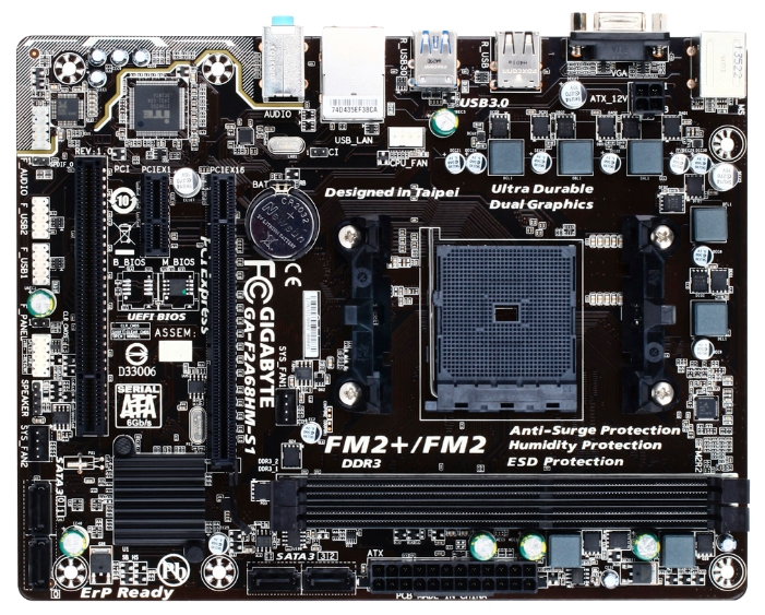 Gigabyte ga f2a68hm s1 какие процессоры поддерживает