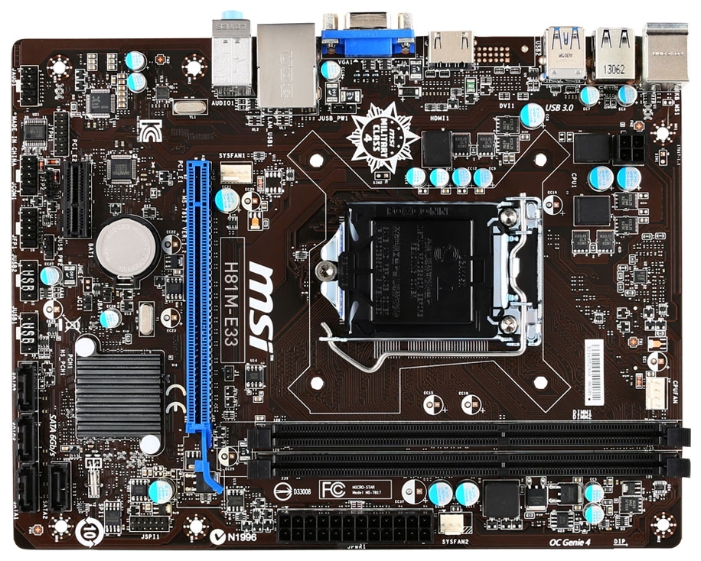 Motherboard specification MSI H81M-E33